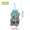Glass Bear Cup, Honeybear Straw Cup, Glass Cups With Lids And Straws, Cute Mugs Bear Sippy Cups Coffee Beer Wine Cocktail Drinks