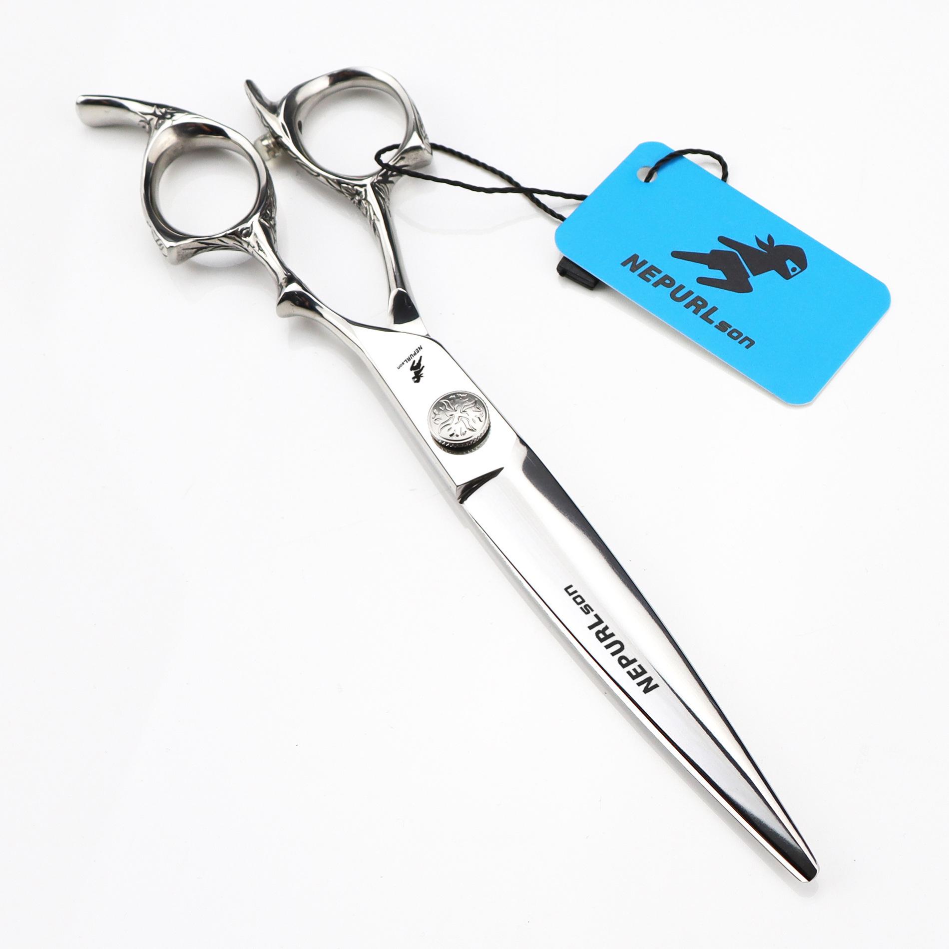 7.0 Professional 440C Pet Hairdressing Scissors Straight Shears with Bag