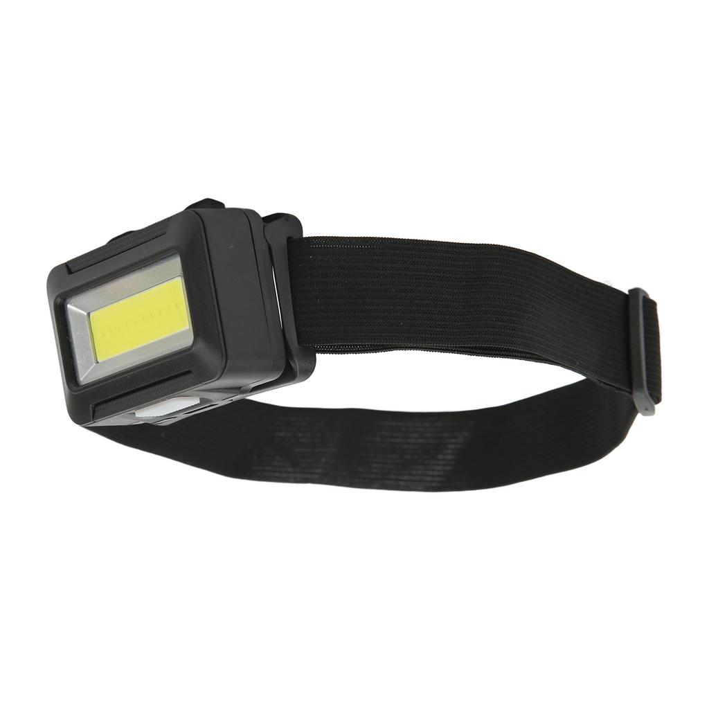 Head Mounted Flashlight Black Battery Powered Lightweight Life Grade Waterproof Headlamp with Comfortable Headband For Camping
