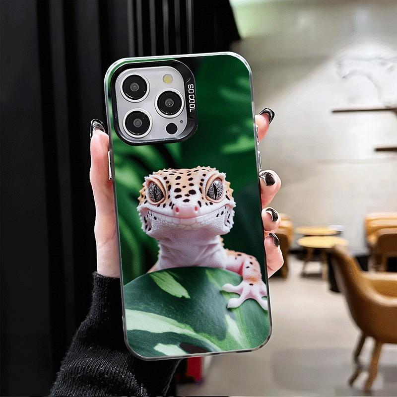 Lizards Geckos Cute Pet Soft Phone Case for iPhone 15 16 17 Pro Max 17Air 16E 14 Plus 13 12 Mini Shockproof Cover Back Shell