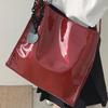 Borsa Tote di Lusso da Donna di Design Moda Pelle Verniciata Lucida Borse a Spalla Sotto Braccio Grande Capacità Borse a Mano per il Pendolarismo