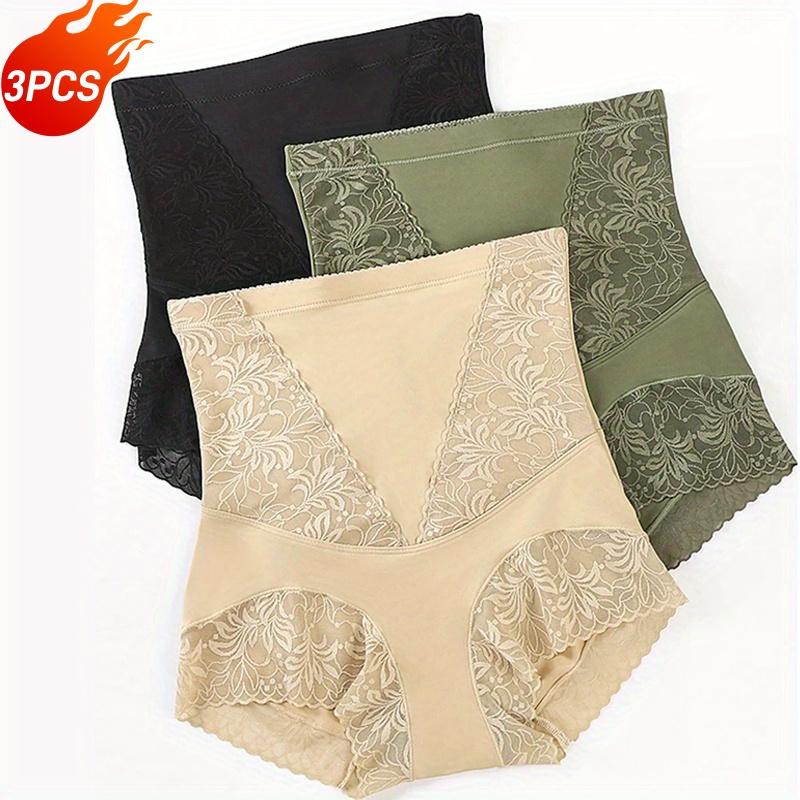 High Waist Lace Shapewear Panties for Women, Tummy Control Body Shaper Underwear