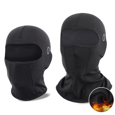 Winter Warm Cycling Balaclava Cap Motorcycle Riding Skiing Face Mask Neck Protection Cycling Full Face Cover with Glasses Hole Velvet Face Cover Hat
