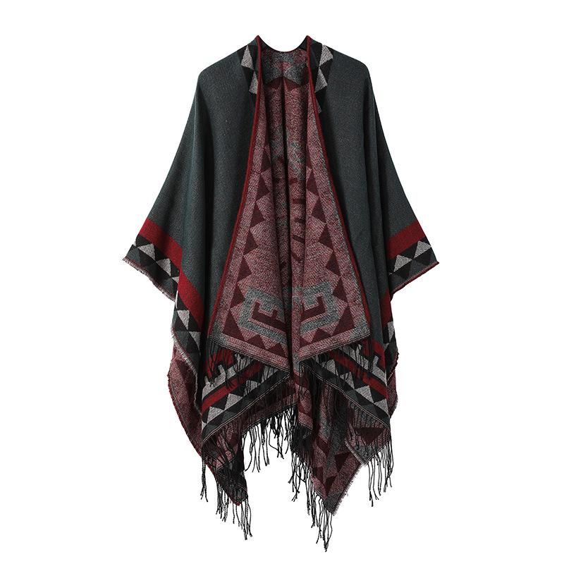 Bohemianischer ethnischer Umhangmantel: High-End Reiseschal & Oberbekleidung