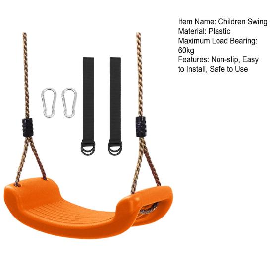 Kids Swing Seat with Adjustable Rope Accessories Heavy Duty Non-slip Children Indoor Outdoor Playground Garden Yard Patio Hanging Swing Set