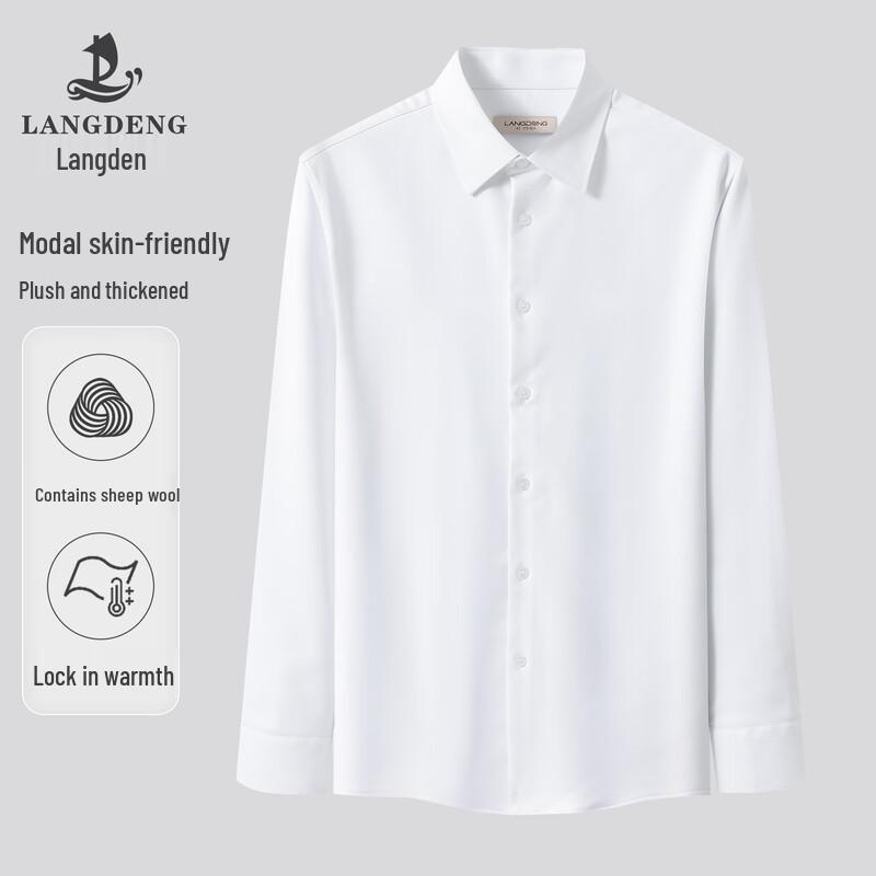 Langdeng Men s Business Winter Warm Long Sleeve Shirt 44 (185/108A)