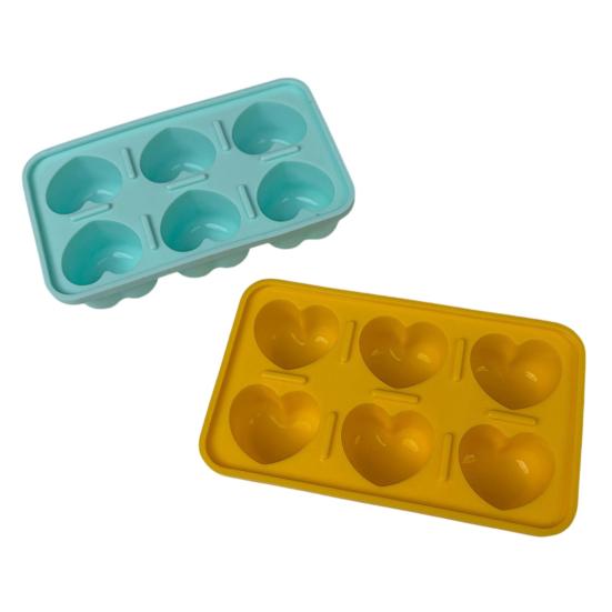 Silikon-Eiswürfelform mit Deckel, lebensmittelecht, leicht zu lösend, für Erdbeer- und Herzformen, auslaufsichere Gefrierform für Cocktails und Kaffee