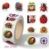 500Pcs/Roll Q Ladybugs Kids Rewards Stickers - DIY Scrapbooks Album Decor Sealing Label Decals