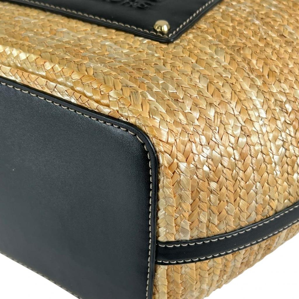 Michael Kors Kimber Large capacity Handbag canvas Ivoryx black Women 35T2G7KT71 Used