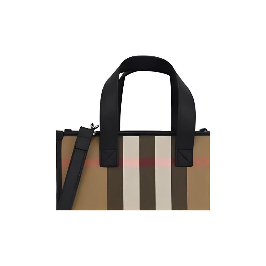 Burberry House Check Design Snap Closure Canvas Shoulder Tote Bag Unisex Couple's Style