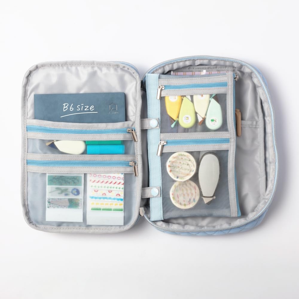 Stationery Large Holds Multiple Easy To Planner Notebook A5 Stationery Y-Style Case, Capacity, Books, Pockets, Carry, Pouch, Storage, Planner, Case,