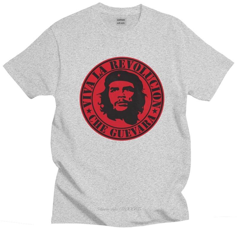 Stylish Che Guevara Tshirt Men Short Sleeves Graphic Revolucion T-shirt O-neck Casual Tee Loose Fit Soft Cotton T Shirt Clothing
