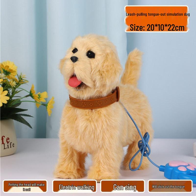 Electronic Puppy Toy: Interactive Walking, Barking, and Singing Pet with Leash