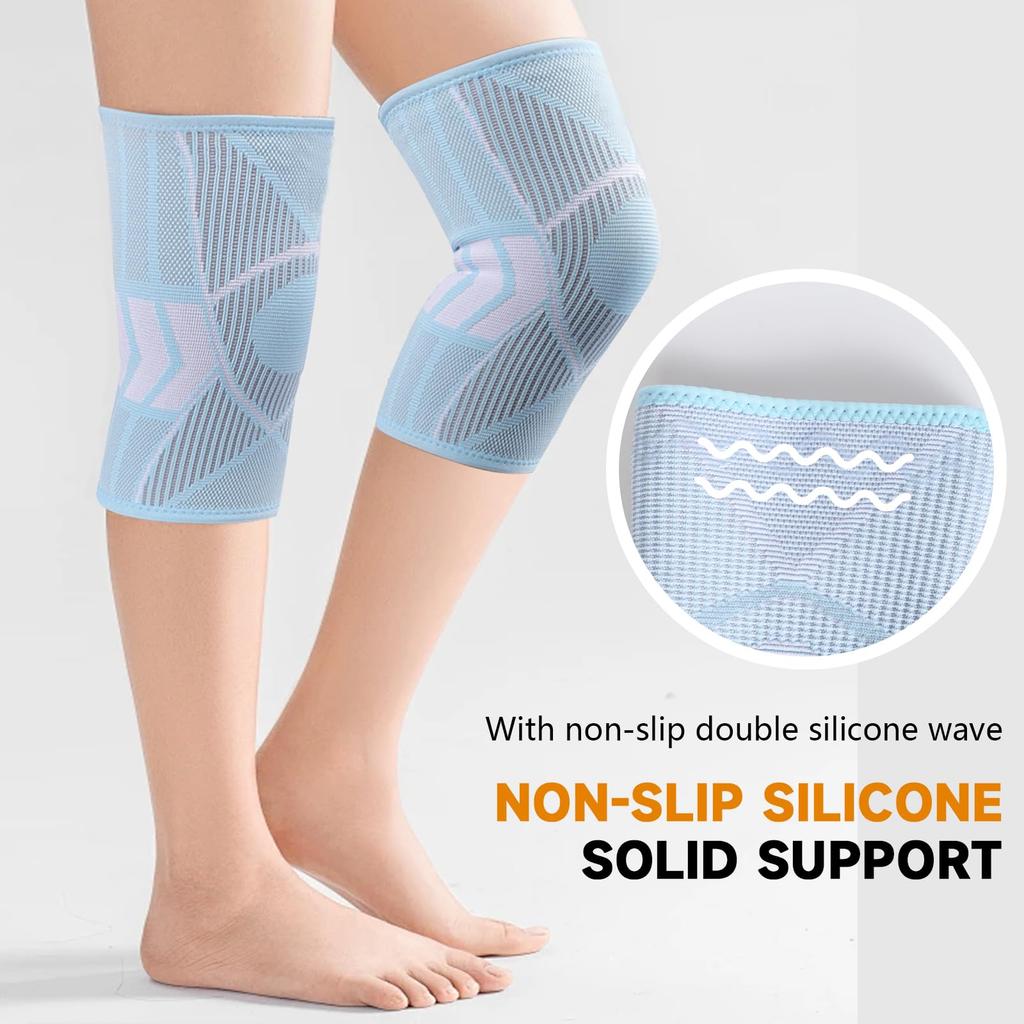 1Pair Sport Knee Pads Compression Breathable Knee Running Kneepads Joint Protection Anti-Slip Yoga Volleyball Knee Support Brace