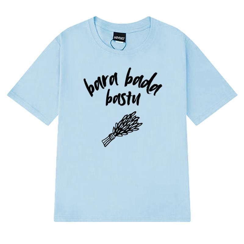 New in Eurovision Song Contest 2025 KAJ Bara bada bastu T shirt Unisex Women Oversized short sleeve Tshirts Unisex 100 Cotton Top