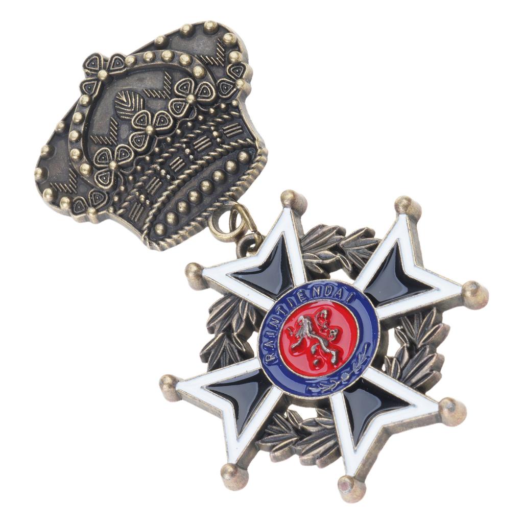 Antique Styles Badge Military Fans Collector Medal Star Badge Brooch Pin for Military and History Lover Collection