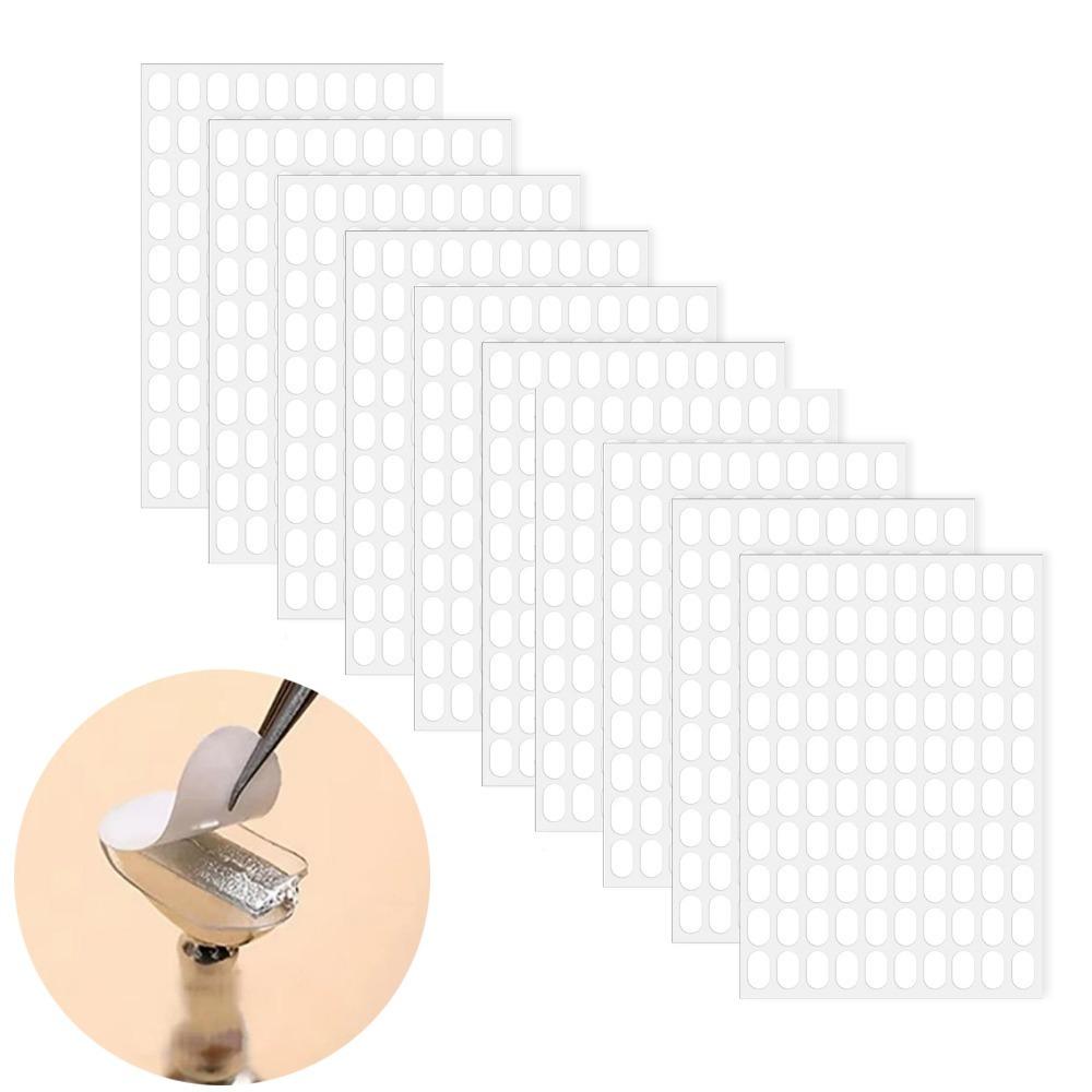 

1000 шт. Сітчаста стрічка-основа для нігтів Прозора накладні нігті Гелева стрічка Дисплей для нейл-арту 10sheet clear