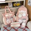 Transparent Ita Backpack with Pin Display - Five-Piece Set