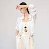 Ya Li Da Women's Casual Ramie Lyocell Blend Short Jacket