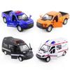 Children's Boys Alloy 110 Police Patrol & 120 Ambulance Toy Car Set with Openable Doors