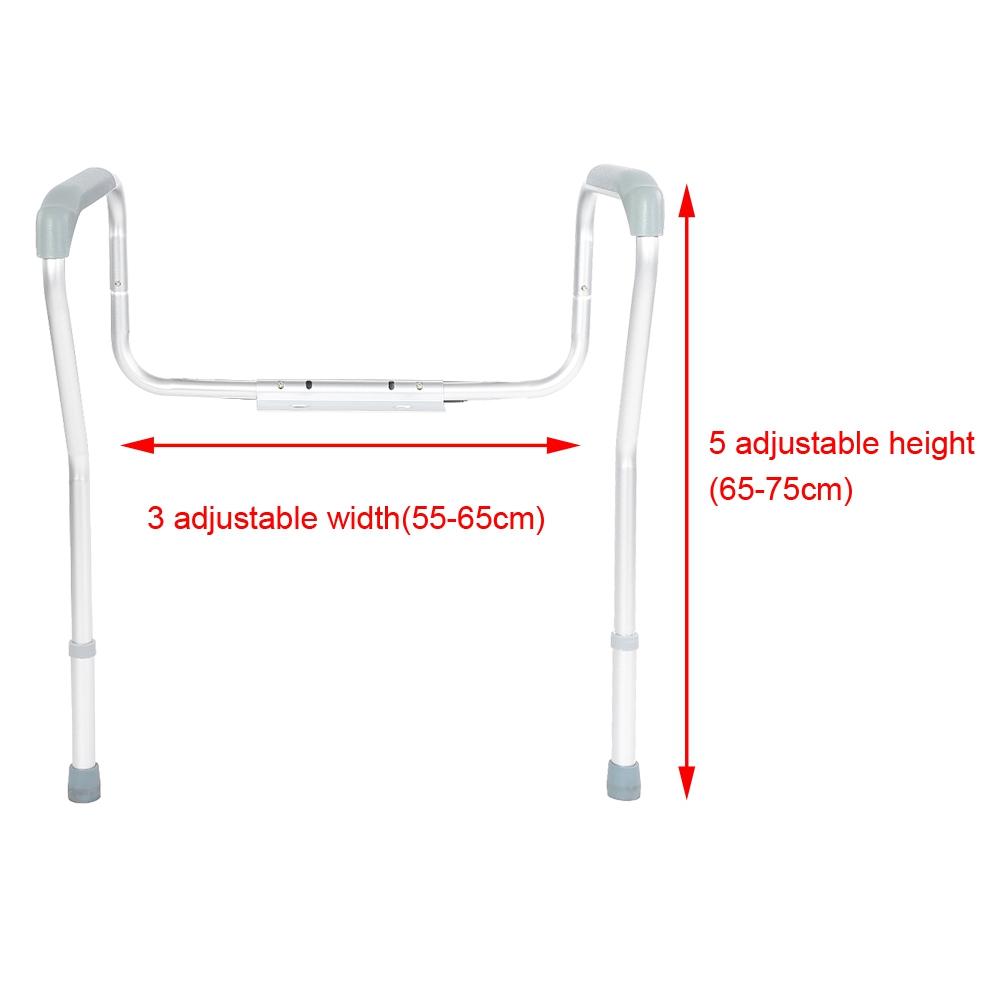 Anti-slip Bathroom Toilet Safety Rail Elderly Disabled Mobility Support Toilet Frame Adjustable