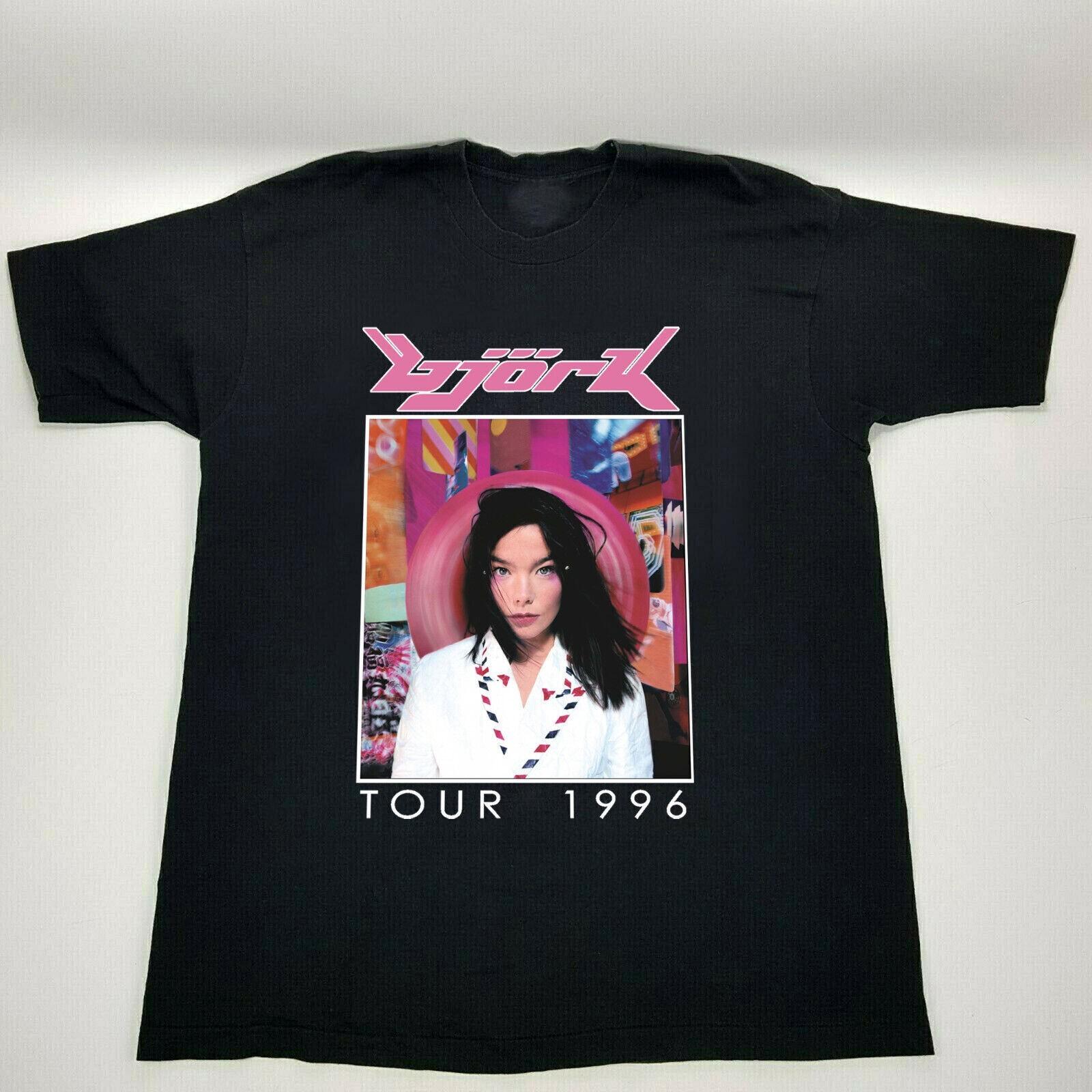 Vintage Bjork Music Tour Cotton Black Full Size Unisex Classic Tee Shirt CM089 Unisex T-Shirt XXXXL