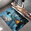Mermaid enclosed magical aquatic lighthouse carpet Yoga living room room decor children's crawling mat doormat area rug