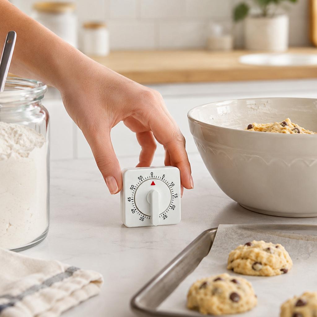 Mechanical Wind-Up Timer for Kitchen Countdown