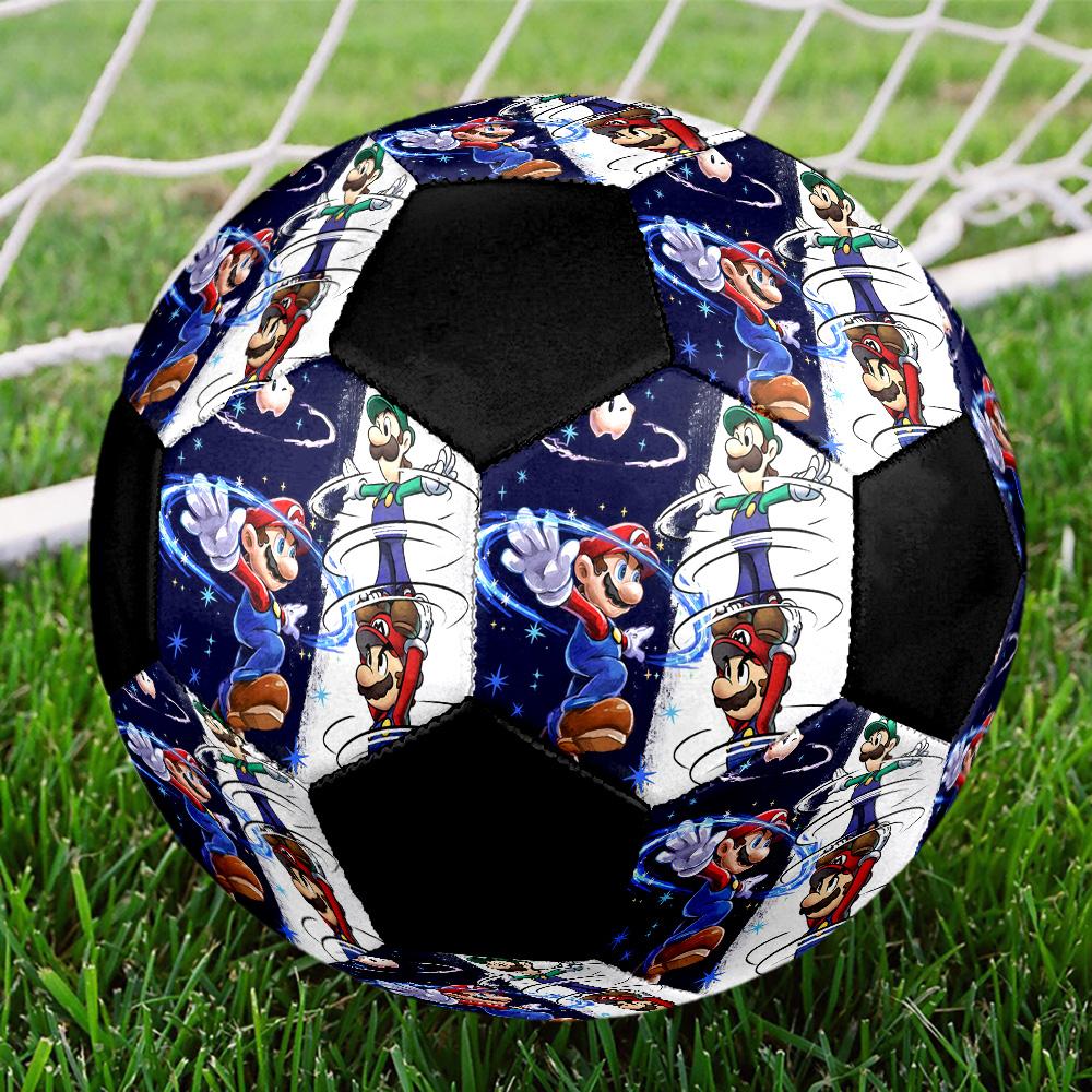 Super Mario2 Soccer Ball Colorful All Ages Machine Stitched PVC Competition Ready Durable High-Bounce.SIZE5