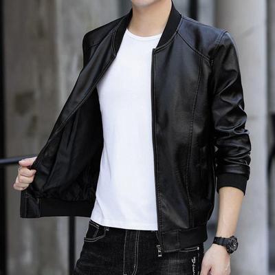 Men's Leather Jacket, Leather Jacket, Flying Locomotive Suit, Casual Fashion Jacket
