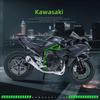 1:9 Kawasaki H2R Ninja Spray H2R Alloy Die Cast Motorcycle Model Toy Vehicle Carrying Lights Off Road Autocycle Toys Car