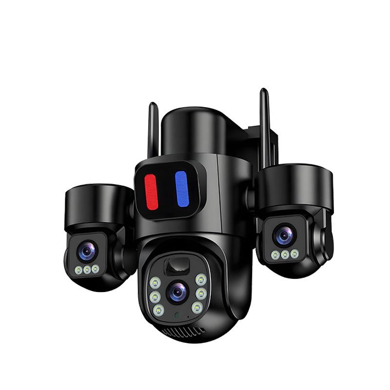 5G Dual-Band WiFi Ultra-Clear Outdoor Camera with 6MP Triple-Lens and 4G Alarm Monitor