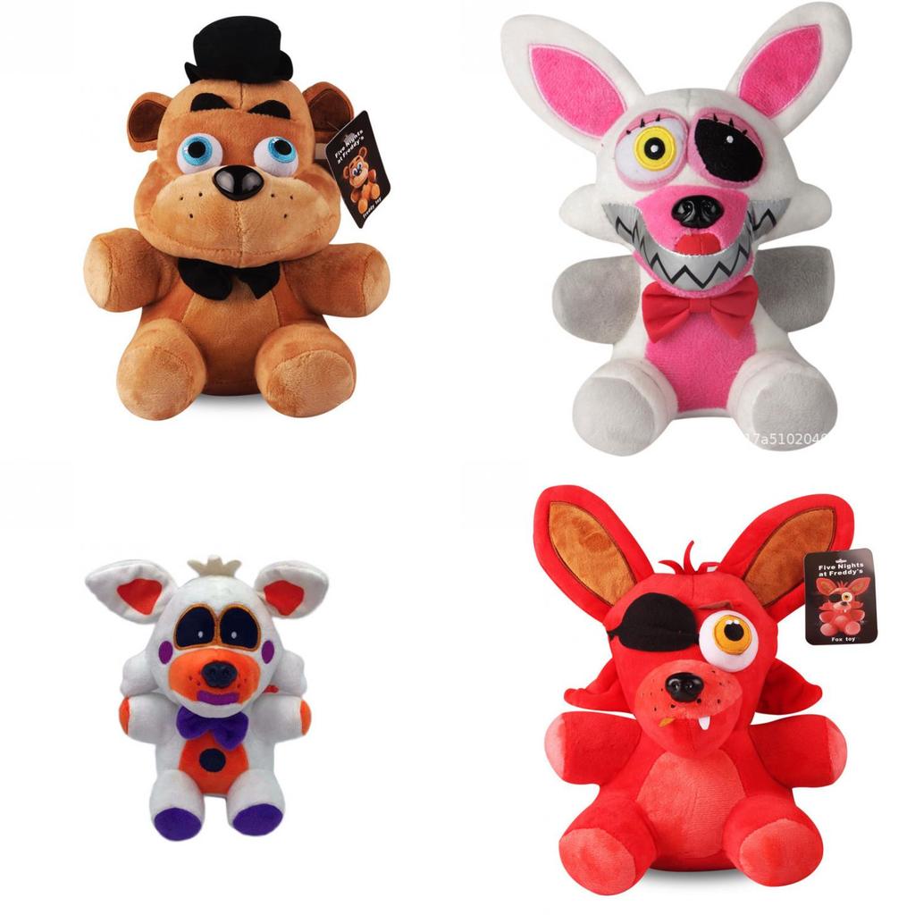 18cm Midnight Bear Plush Toy Red Fox Brown Bear Anime Game Collectible