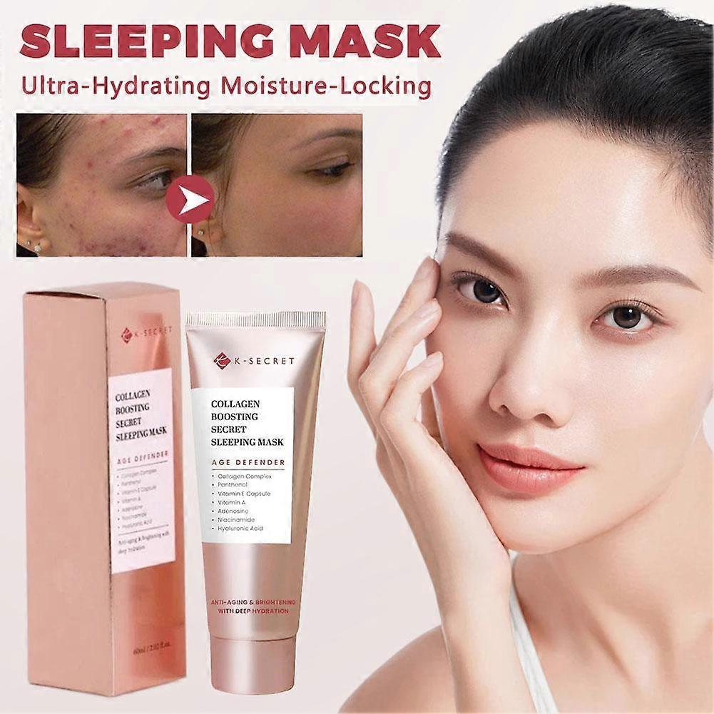 60ml Hydrating Sleeping Mask with Lightweight Gel Texture for Overnight Moisture and Skin Repair