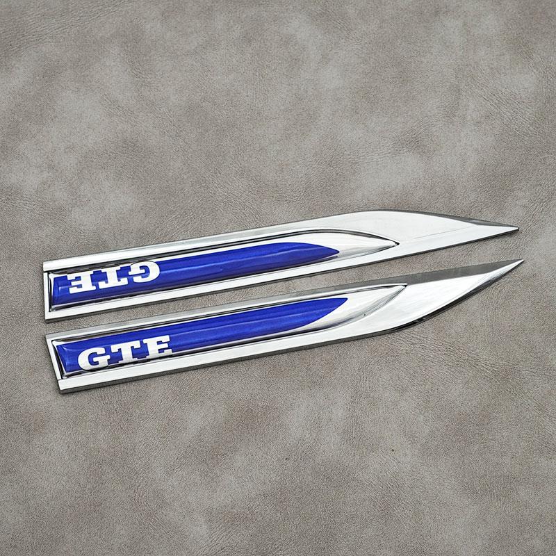 For VW Volkswagen Jetta MK5 Golf 3D Metal VW Car Fender Side Emblem Stickers Auto Decoration Accessories For Volkswagen VW GTI R