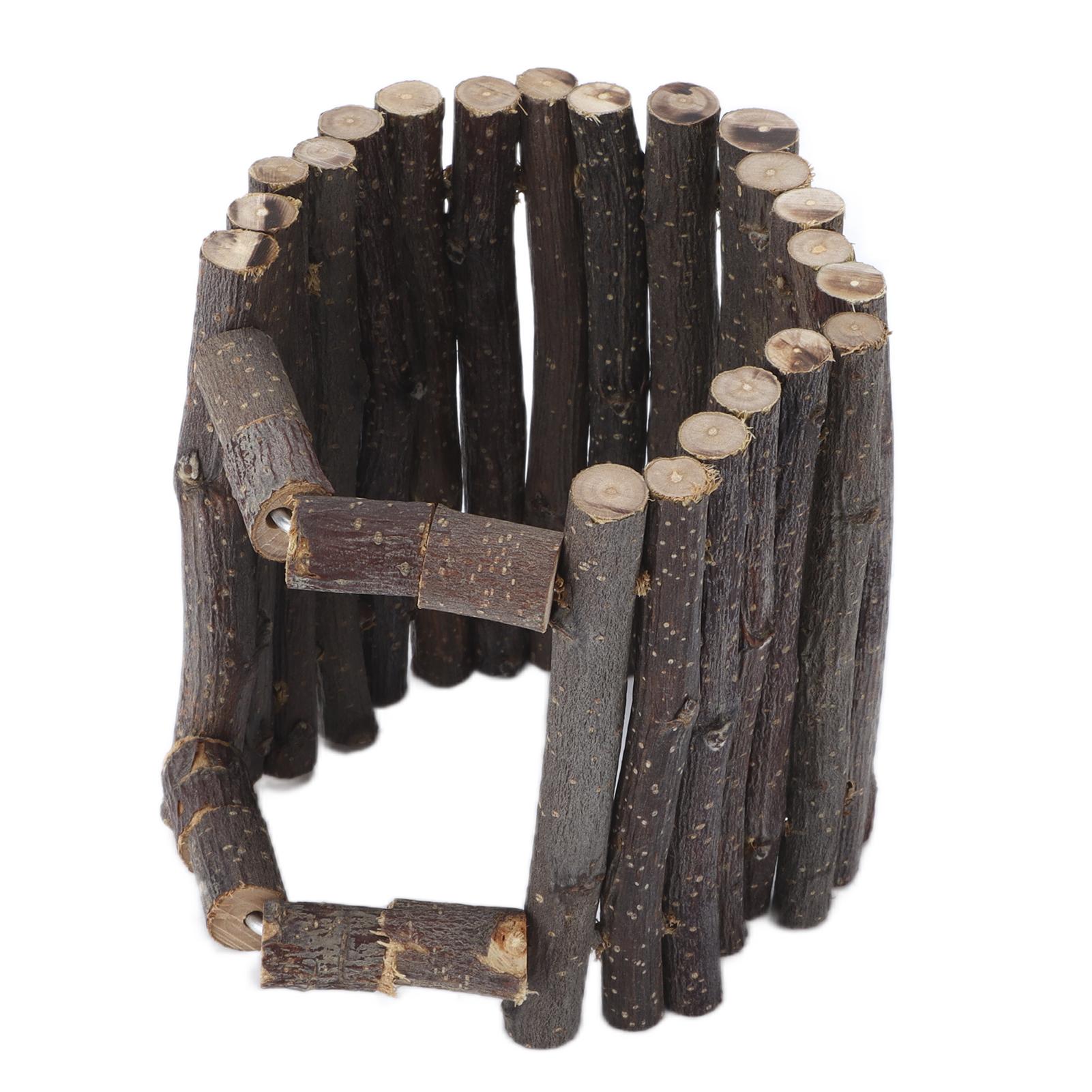 

Pet Hideout Flexible Small Animal Wooden Fence Hideout for Hamsters Rats Gerbils