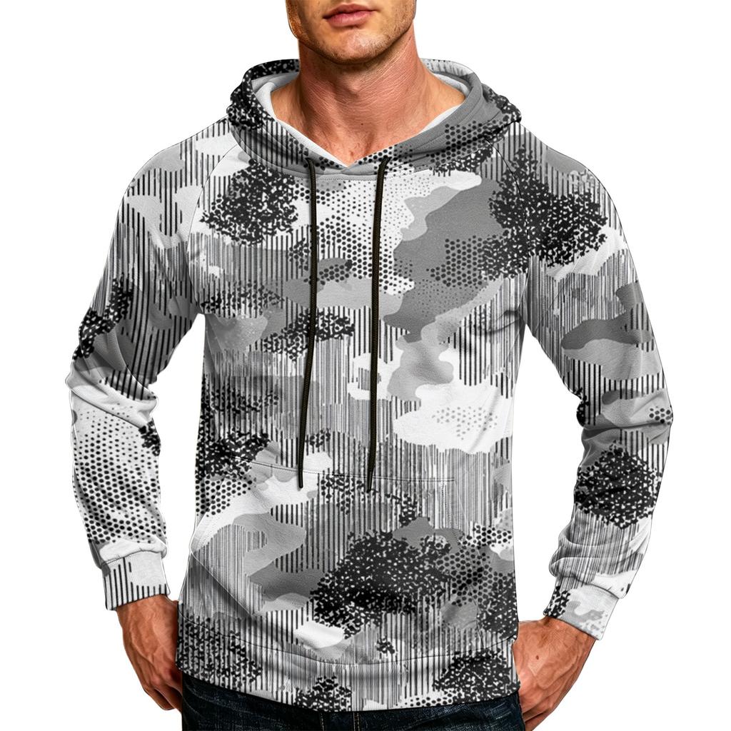 Herren-Hoodie in Farbe, lockere Passform, mit Tasche und Kordelzug