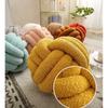 Handmade Knotted Ball Pillow Round Decorative Throw Pillows For Sofa Couch Plush Roll Cushion Living Room Bedroom For Baby Kids