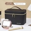 Travel PU Makeup Bag With Led Mirror Portable Cosmetic Case With Mirror And Light Travel Rechargeable Makeup Bag With Led Light