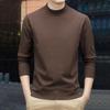 Jaro Podzim Muži Ochranný Top Neck Poloviční límec Oboustranný Německý sametový Slim Fit Strečový svetr s dlouhými rukávy Základní mikina na doma