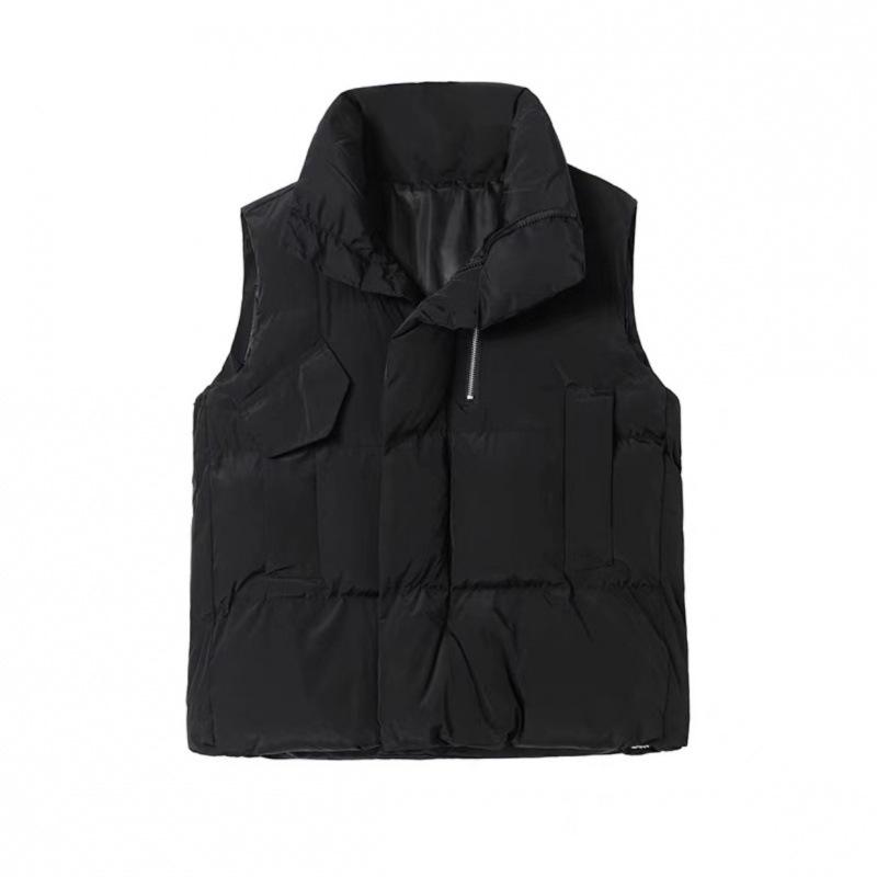 Women's European Style Sleeveless Down Cotton Padded Jacket - Versatile Autumn/Winter Fashion Vest