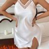 European & American Lace Backless Ice Silk Women's Nightgown - Sexy Summer Homewear Pajamas