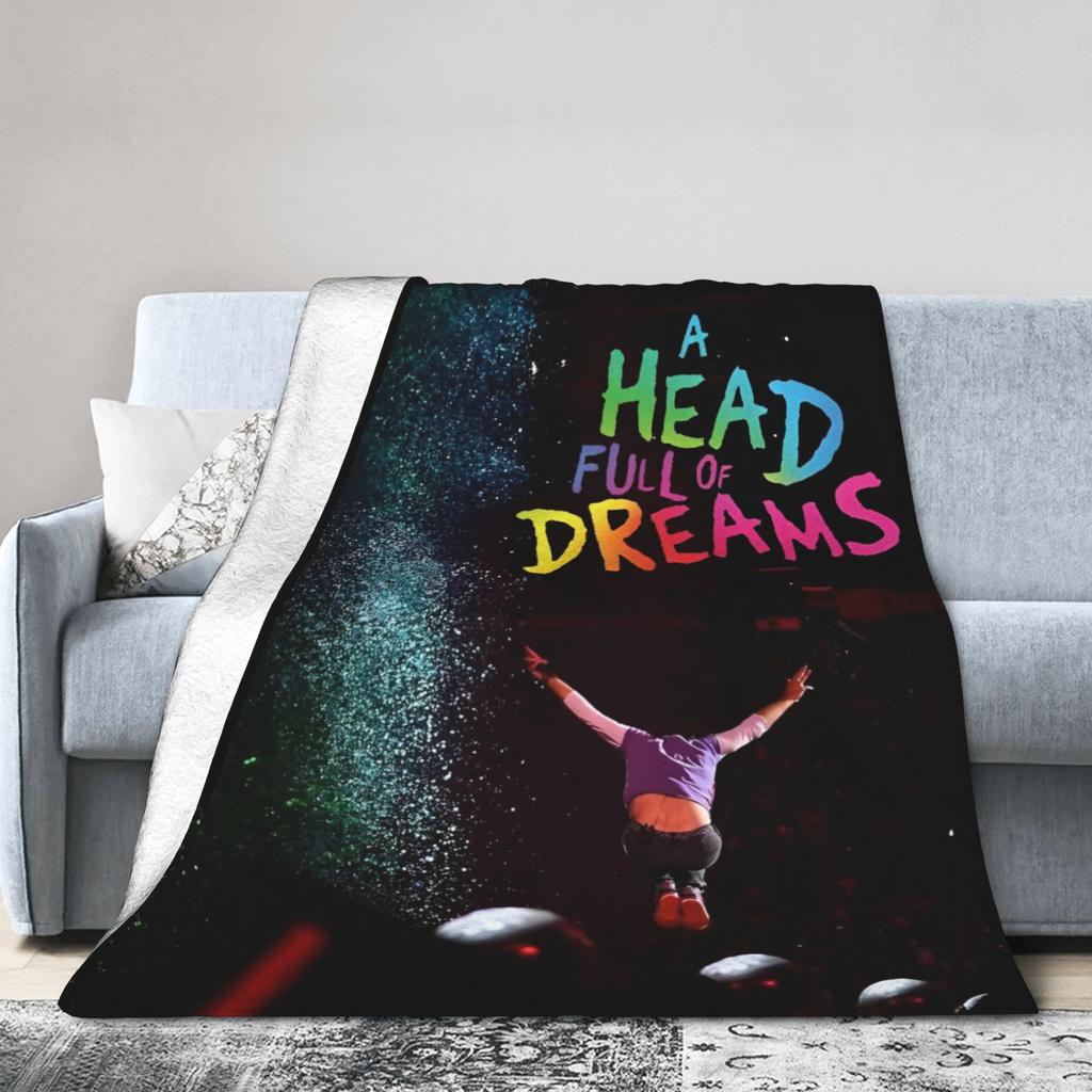 Coldplayed 2025 Tour Head Full of Dreams Print Blanket For Men Women Super Soft Cozy Throw Blankets for Living Room Multi-size