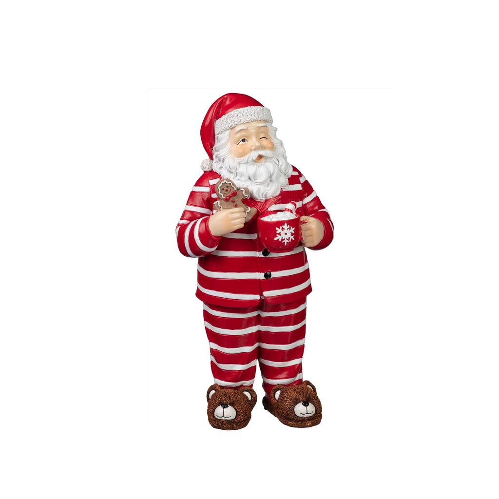 Santa In & Bear Slippers Ornament