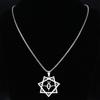 Stainless Steel Necklace for Women Silver Color Pendant Jewelry 50cm Chain Accessory for Wedding or Party Supplies
