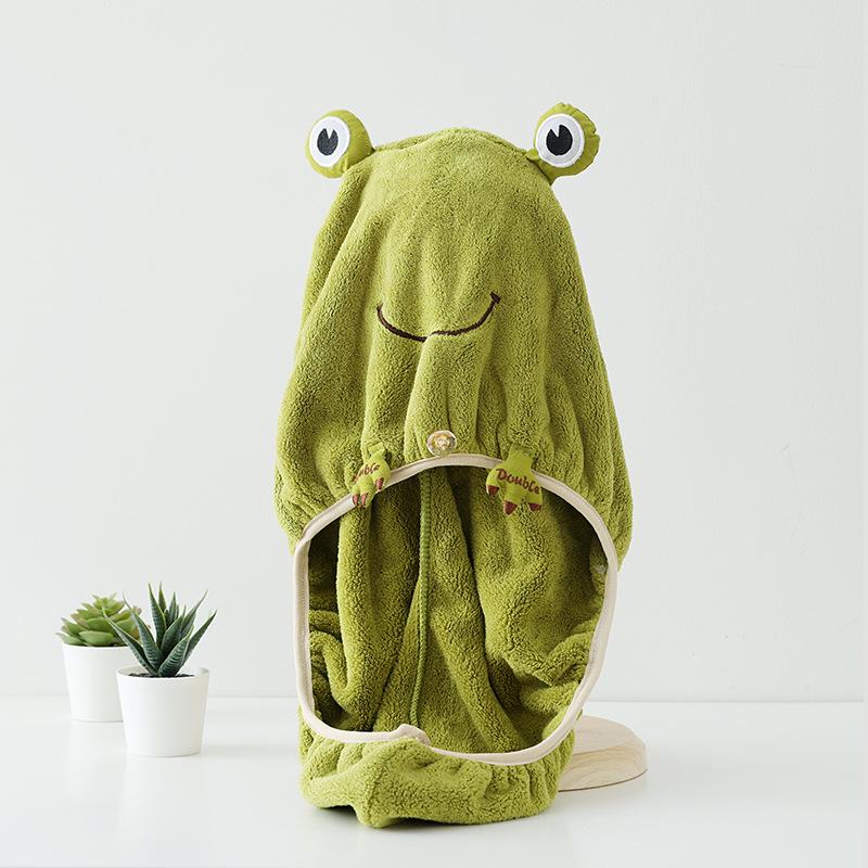 Women's Dry Hair Cap Thickened  Absorbent Coral Velvet Towel Quick-drying Turban