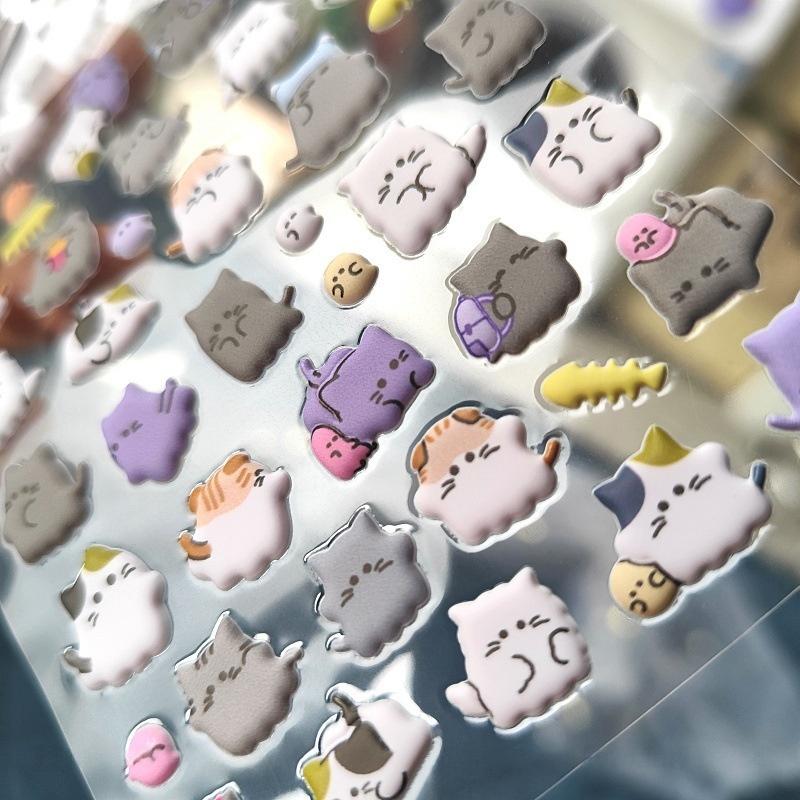 1Pcs Cute Adorable Animal Eva Bubble Stickers Diy Laptop Scrapbook Phone Case Diary Decoration Decals Gifts