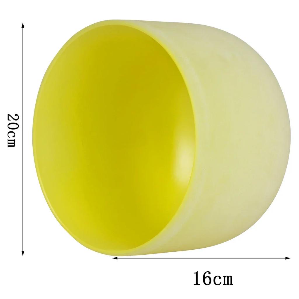 IRIN Singing Bowl 8 Inch B Key Frosted Quartz Crystal Singing Bowl with Mallet Yoga Meditation Exercise Percussion Instrument