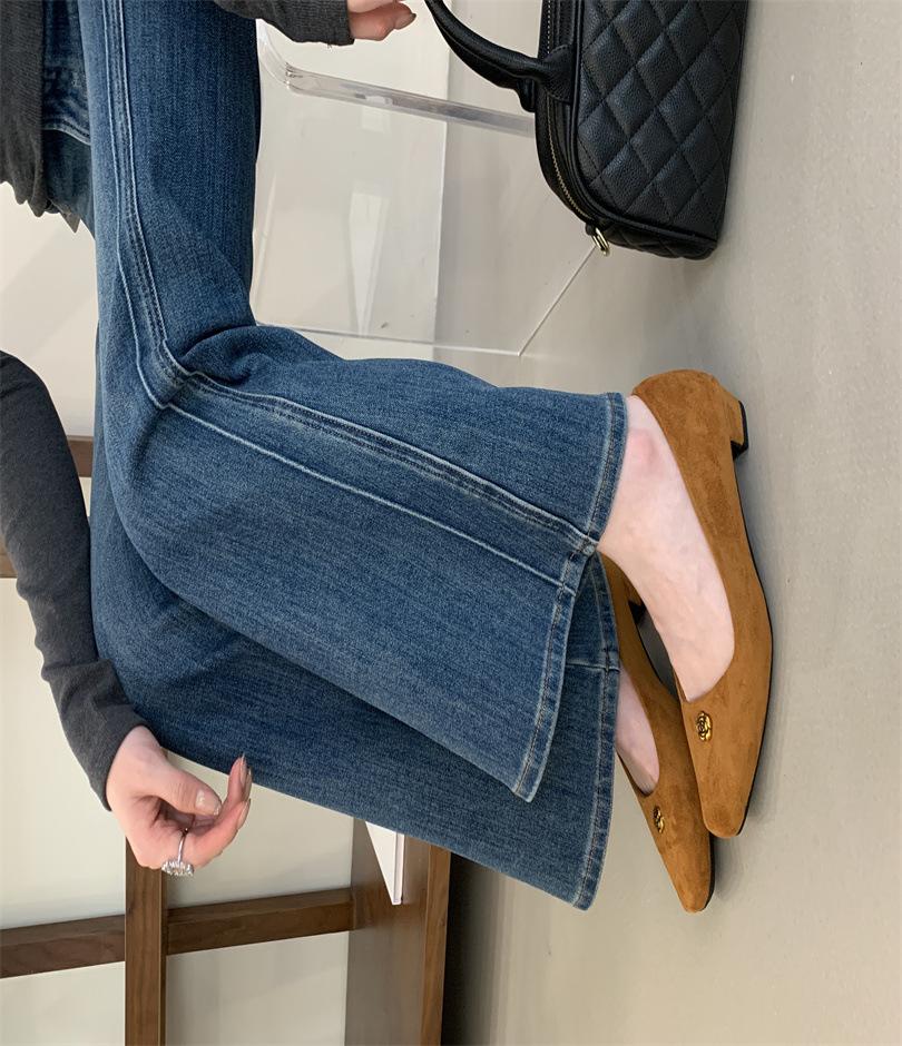 

French niche retro simple single shoes women s shoes 2025 new spring gentle small fragrant evening commuter shoes 39 светло-коричневого