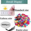 Rainbow Star Metallic Foil Confetti 8000 Pcs Shiny Star Table Confetti for Fill Balloon Wedding Graduation Party Decorations,60g of pack